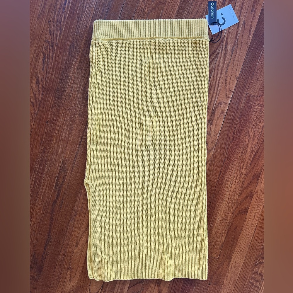 Callahan Yellow Knit Tube Skirt